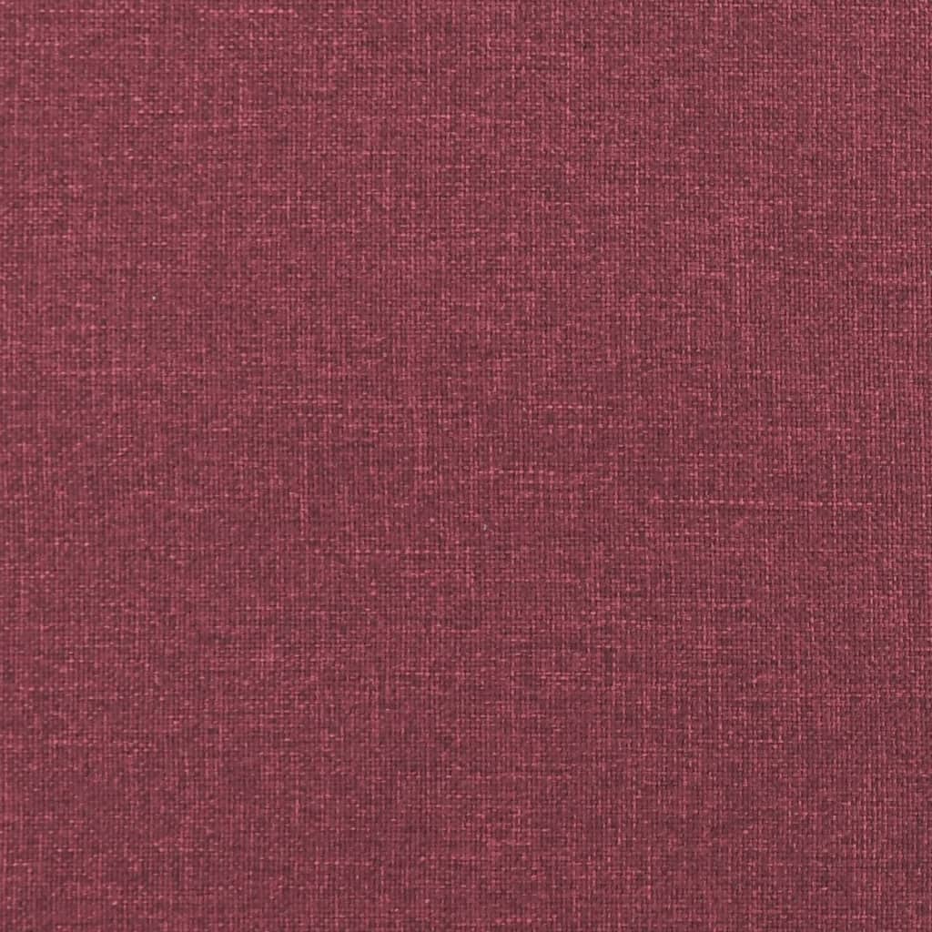 Комплект дивани 3 части с възглавници виненочервен текстил