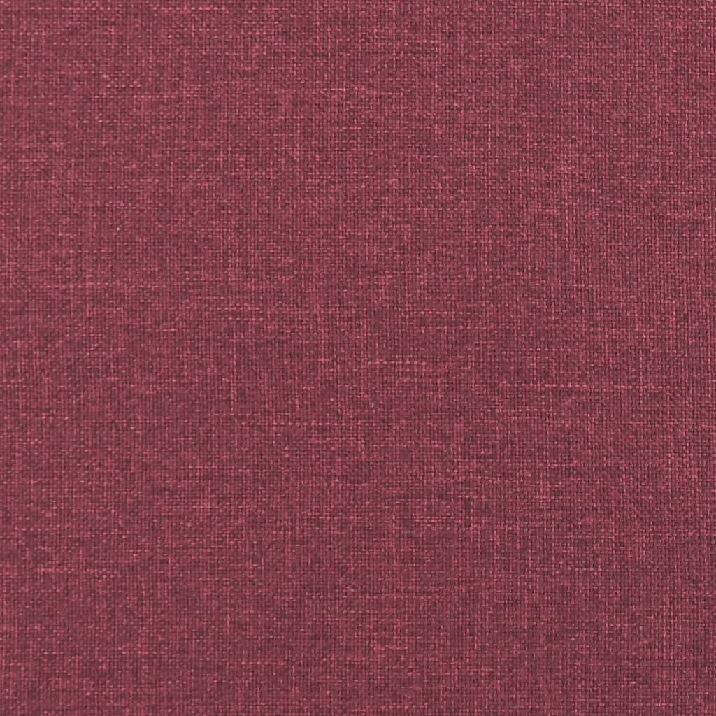 Комплект дивани 2 части с възглавници виненочервен текстил
