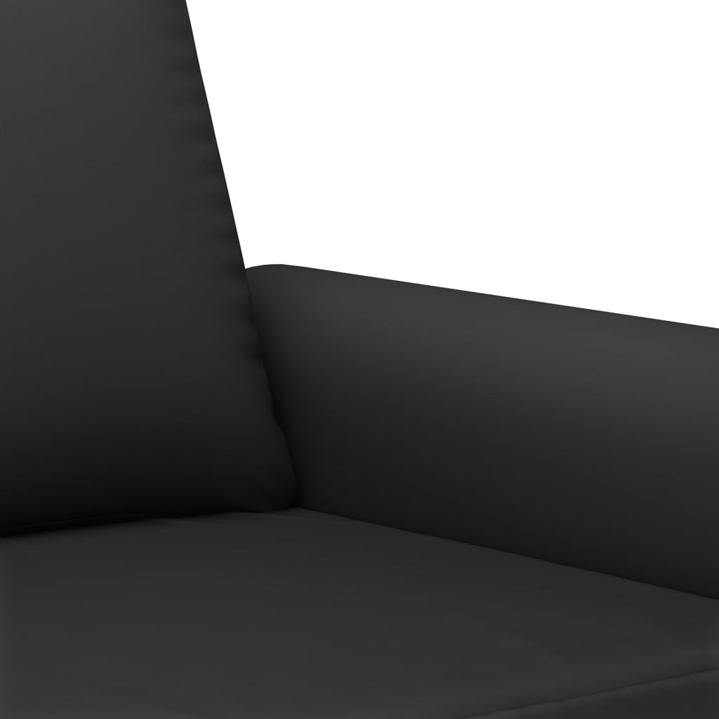 Комплект дивани от 2 части с възглавници, черен, кадифе