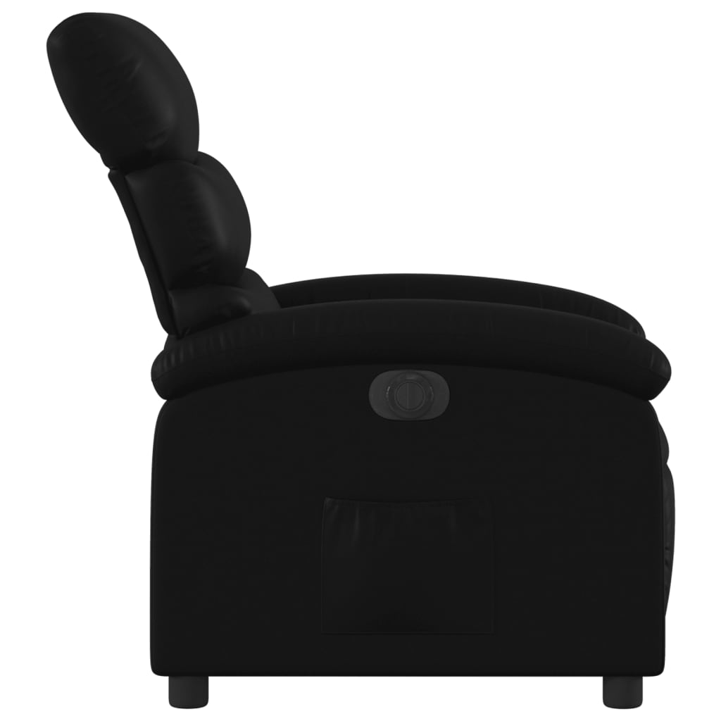 Електрически наклоняем стол, черен, изкуствена кожа