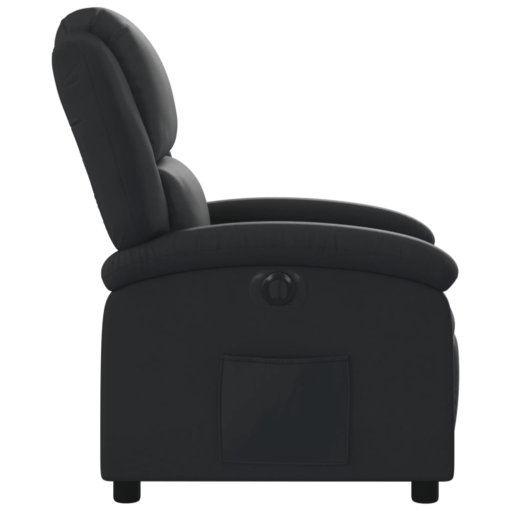 Електрически наклоняем стол, черен, естествена кожа