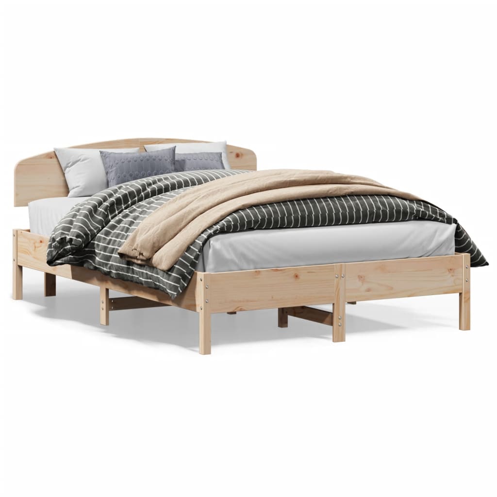 Рамка за легло с табла, 140х200 см, бор масив