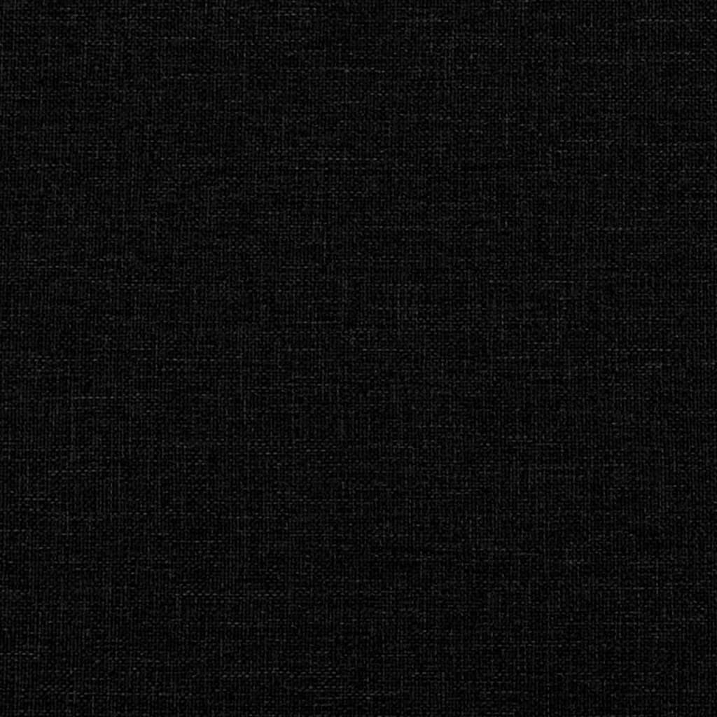 Рамка за легло с табла, черна, 90x200 см плат