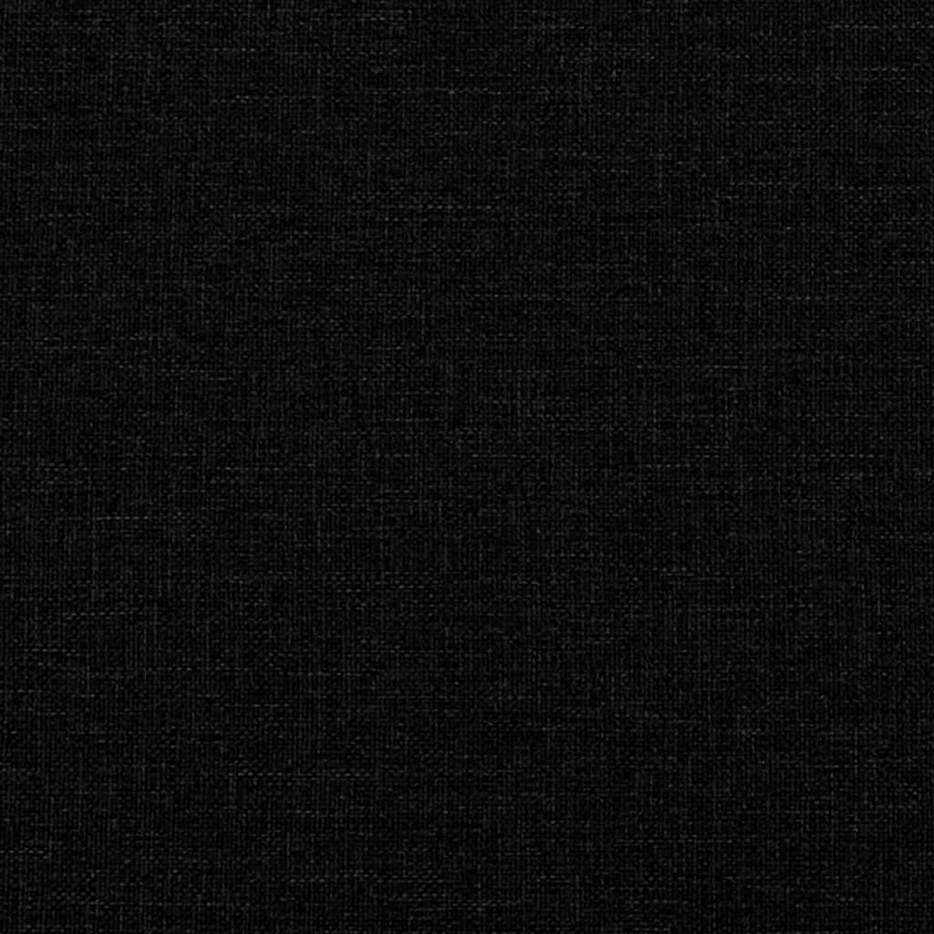 Рамка за легло с табла, черна, 200x200 см плат