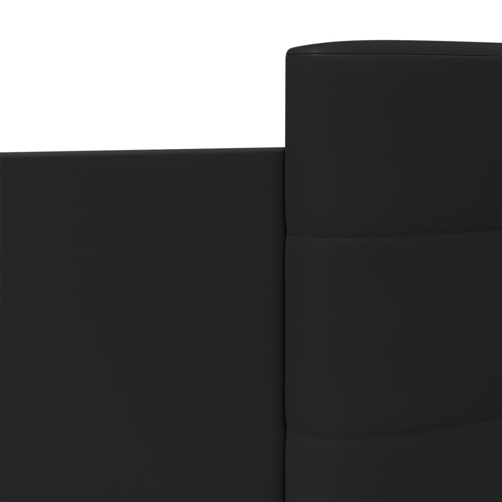 Рамка за легло с табла, черна, 90x190 см, инженерно дърво