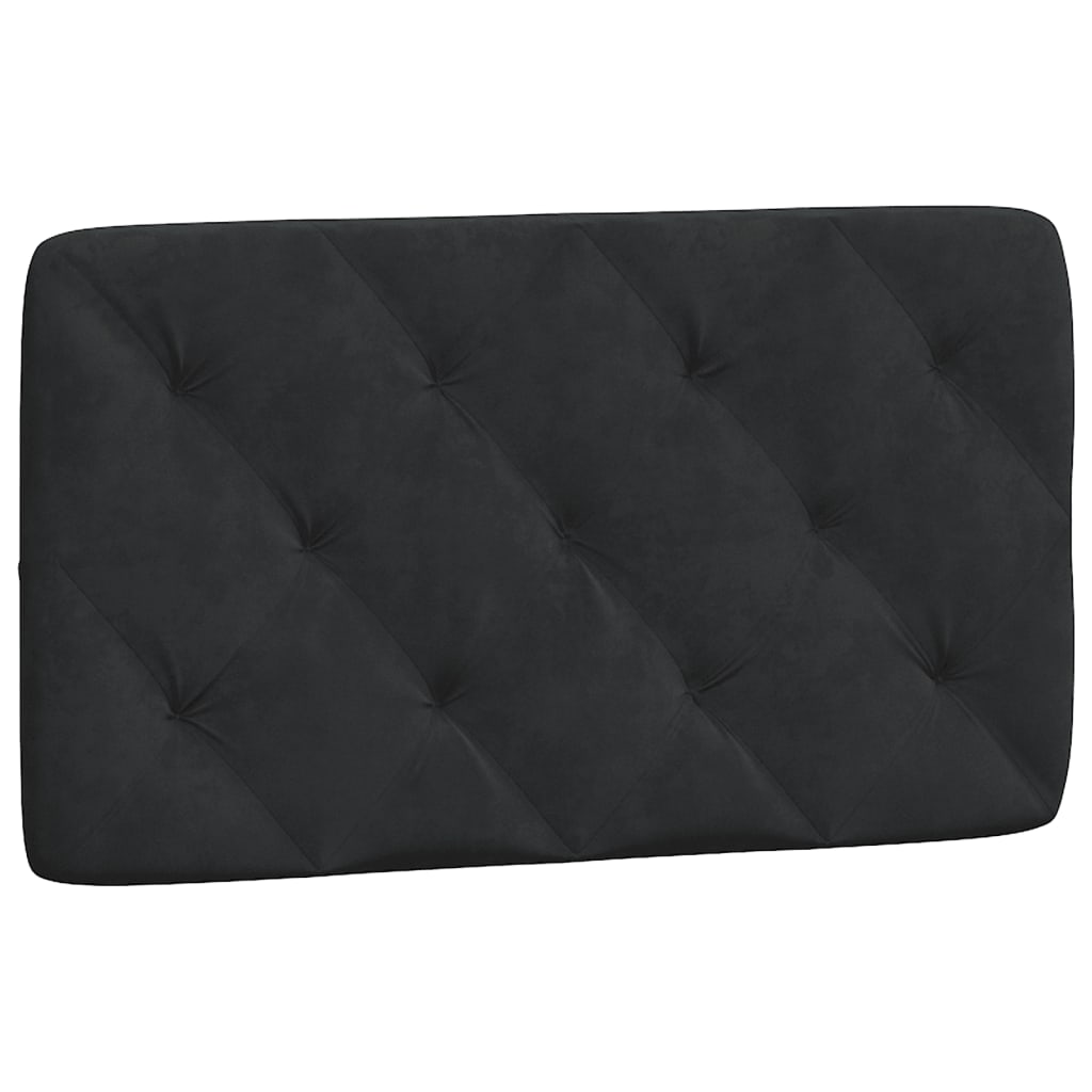 Рамка за легло с LED осветление, черна, 90x200 см, кадифе