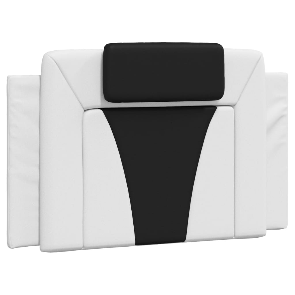 Рамка за легло с LED осветление бяла и черно 90x190 см еко кожа
