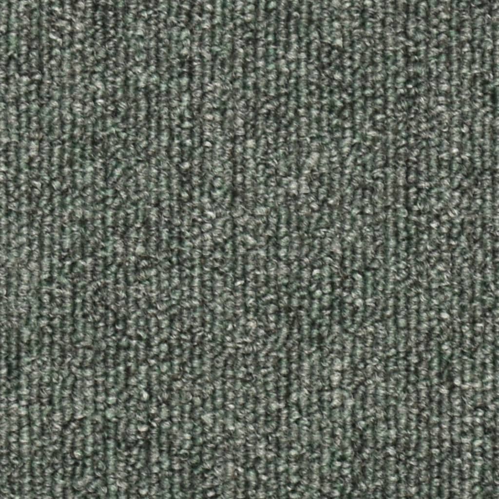 Постелки за стъпала, 15 бр, тъмнозелени, 56x17x3 см
