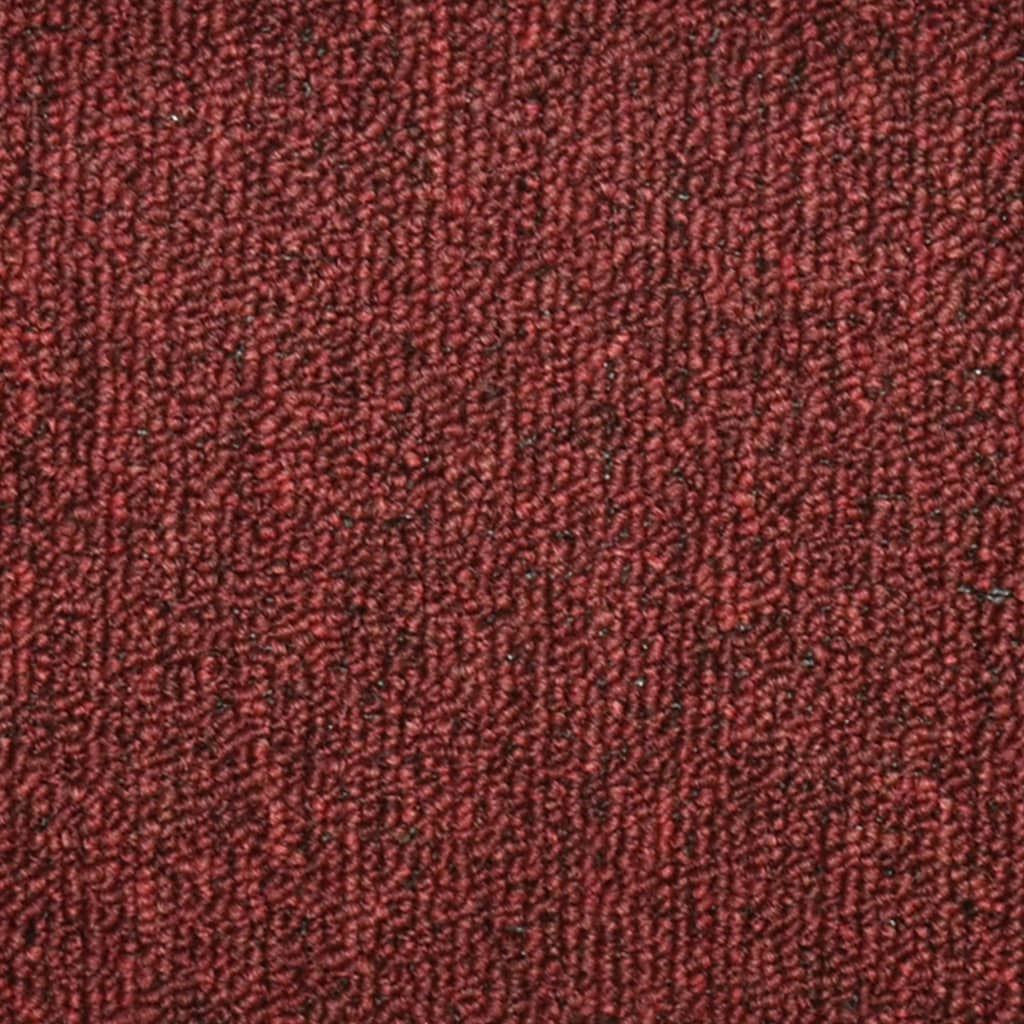 Постелки за стъпала, 15 бр, червени, 56x17x3 см