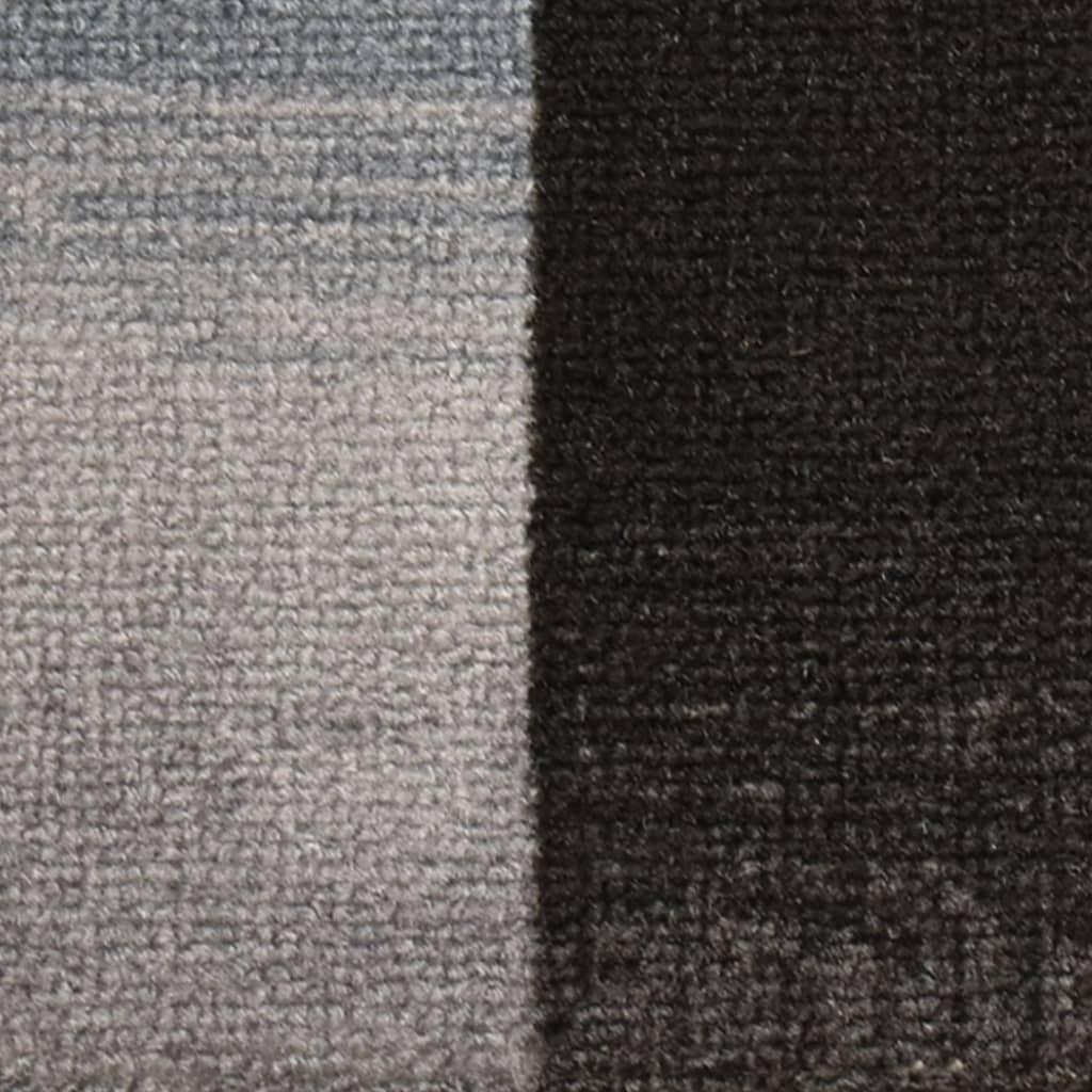 Самозалепващи стелки за стъпала, 15 бр, черно-сиви, 65x21x4 см