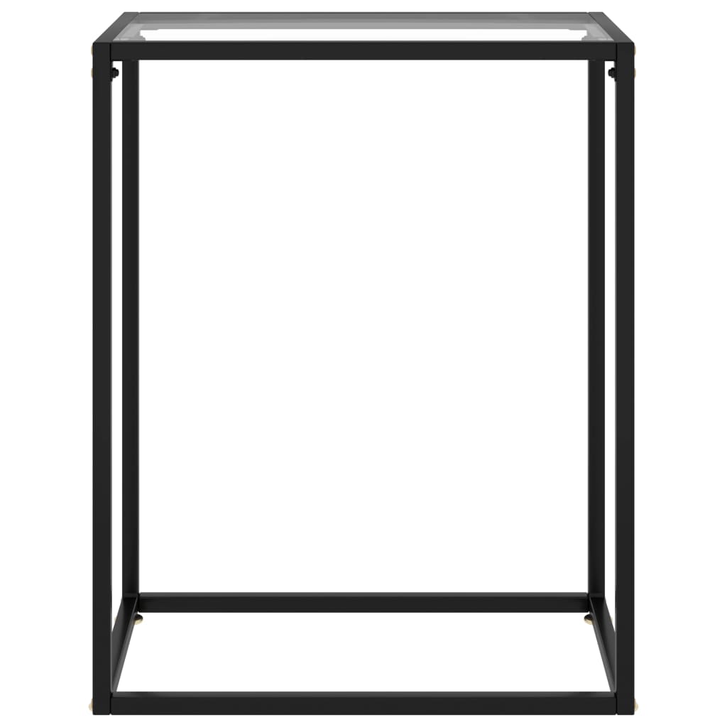 Конзолна маса, прозрачна, 60x35x75 cм, закалено стъкло