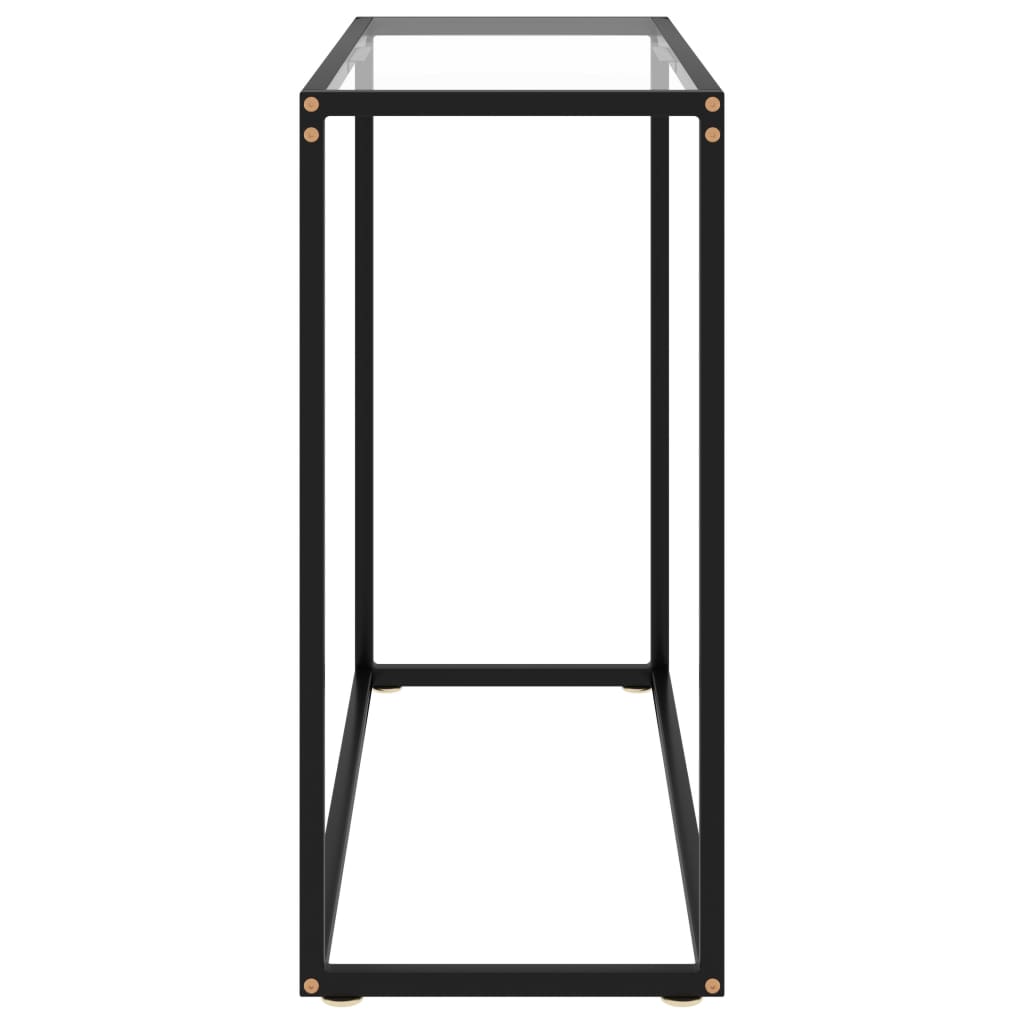 Конзолна маса, прозрачна, 80x35x75 cм, закалено стъкло