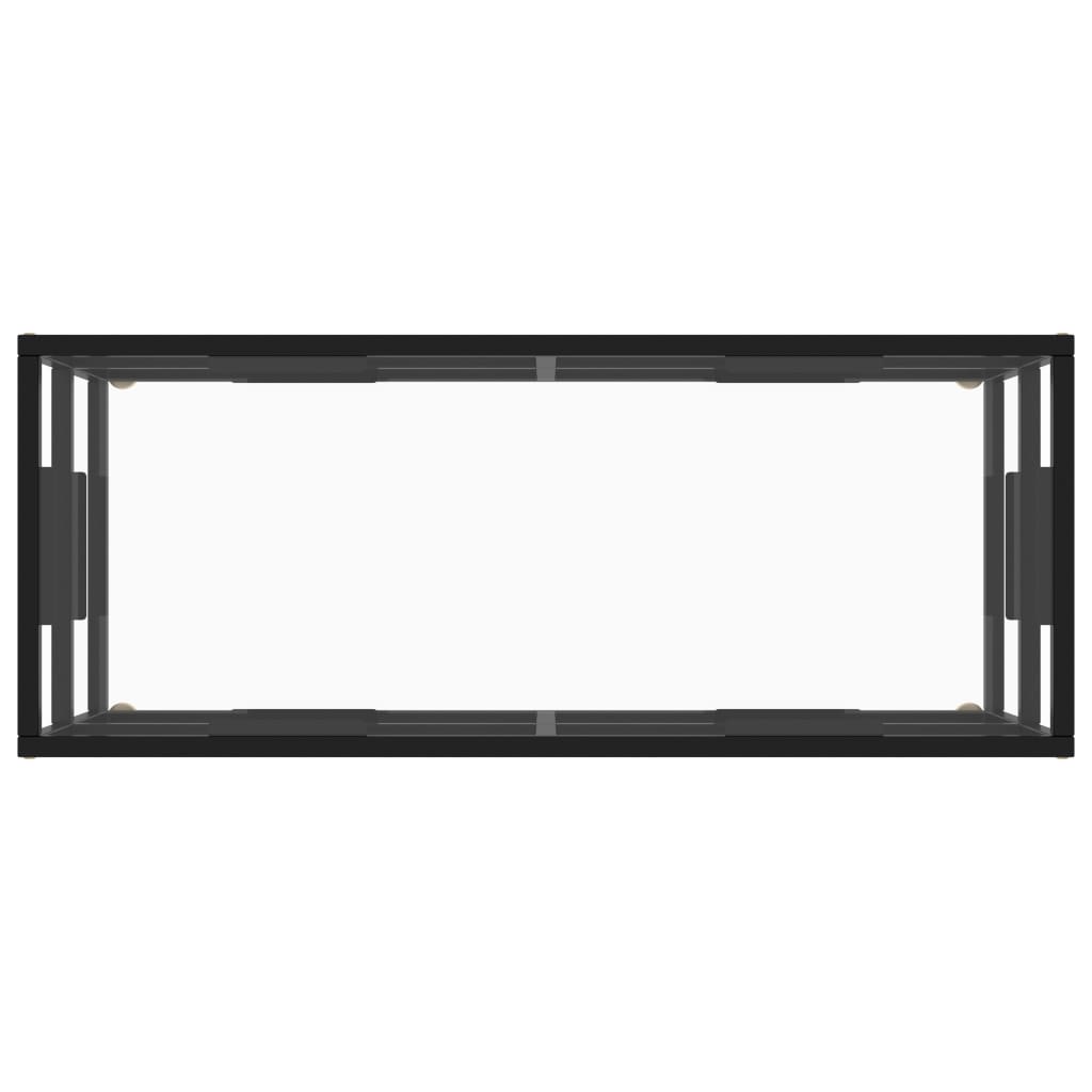 ТВ шкаф, черен, със закалено стъкло, 100x40x40 см