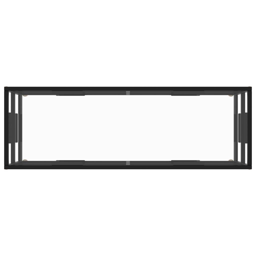 ТВ шкаф, черен, със закалено стъкло, 120x40x40 см