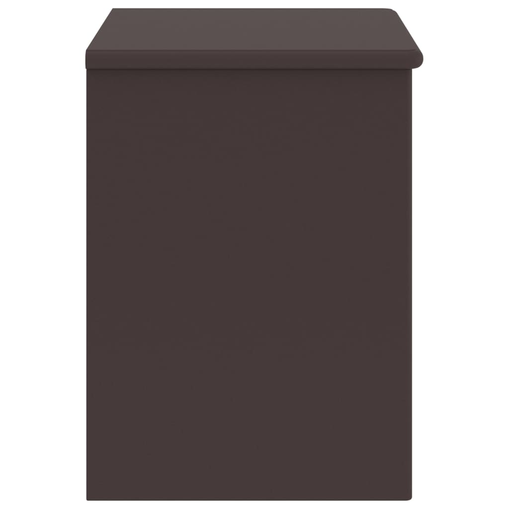 Нощно шкафче, тъмнокафяво, 35x30x40 см, бор масив