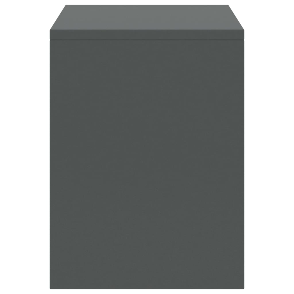 Нощно шкафче, тъмносиво, 35x30x40 см, бор масив