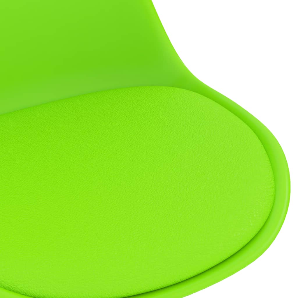 Въртящи се трапезни столове, 2 бр, зелени, изкуствена кожа