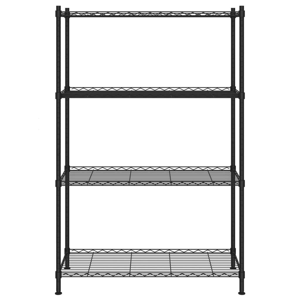 324622  4-Tier Storage Shelf 90x35x137 cm Black 200 kg