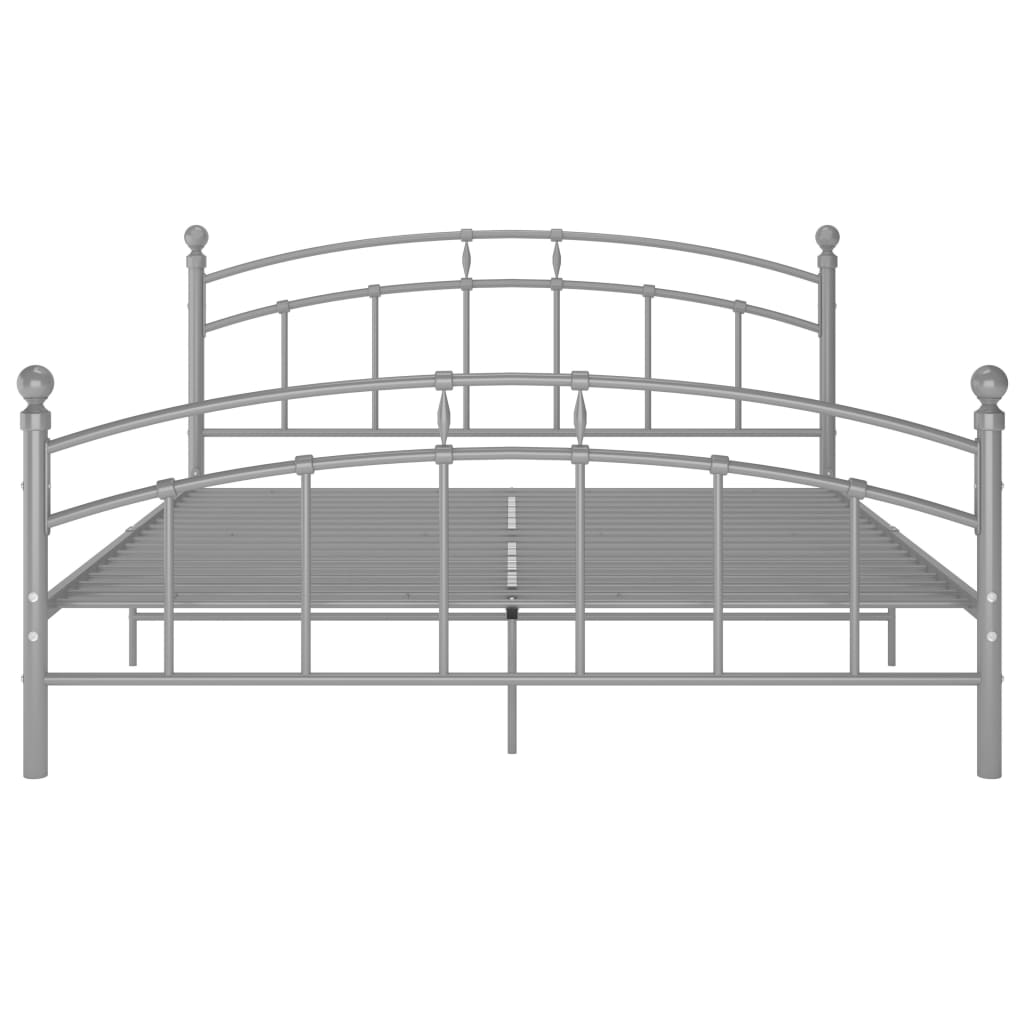 Рамка за легло, сива, метал, 180x200 см