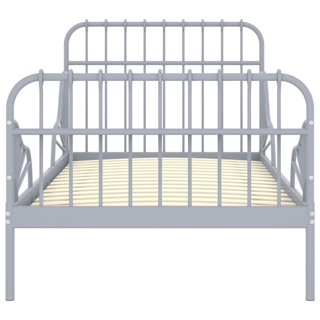 Рамка за разтегателно легло, сива, метал, 80x130/200 cм