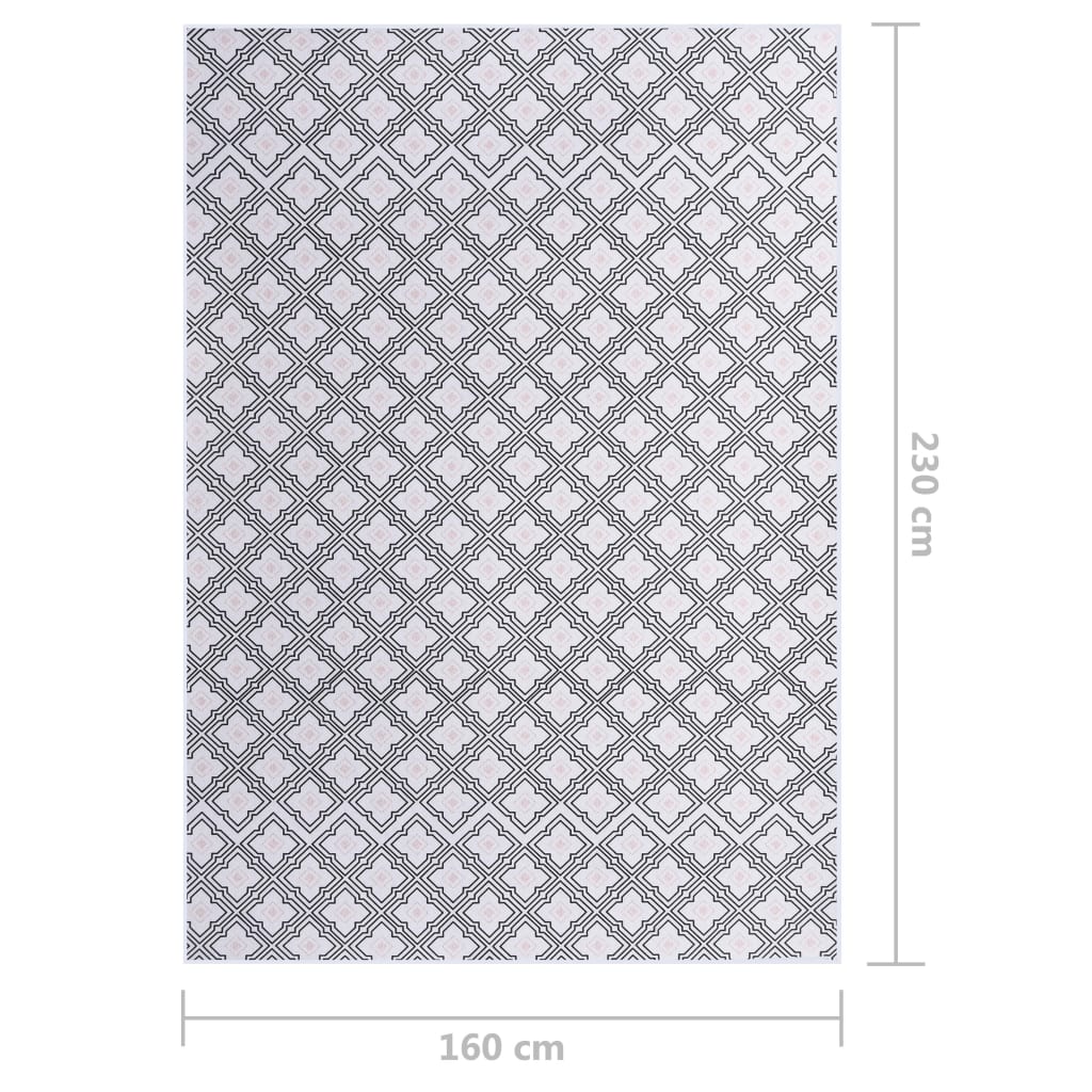 Пъстър килим с принт, 160x230 см, текстил