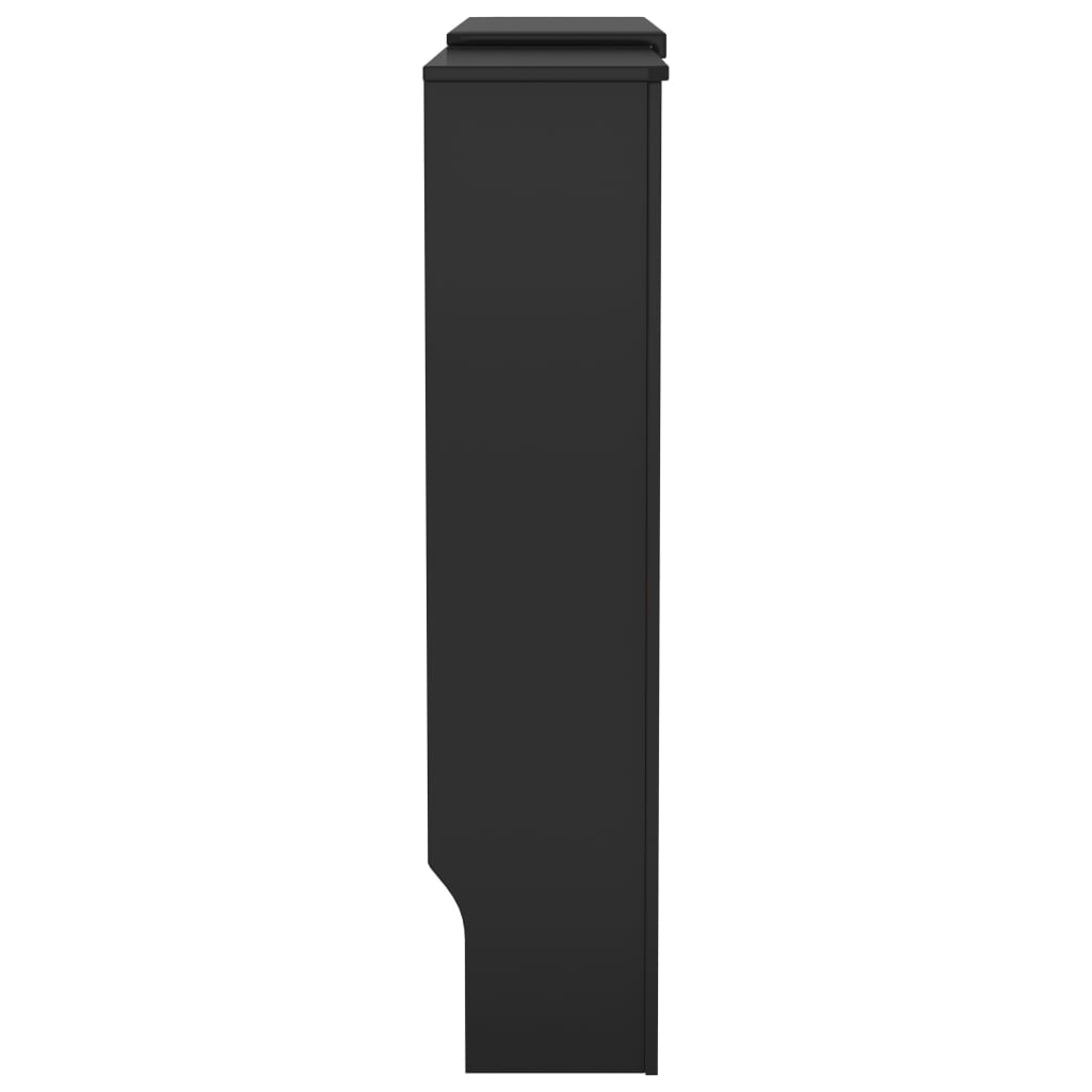 МДФ параван за радиатор, черен, 205 см