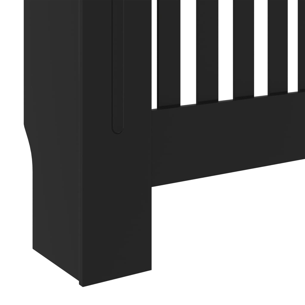 МДФ параван за радиатор, черен, 78 см