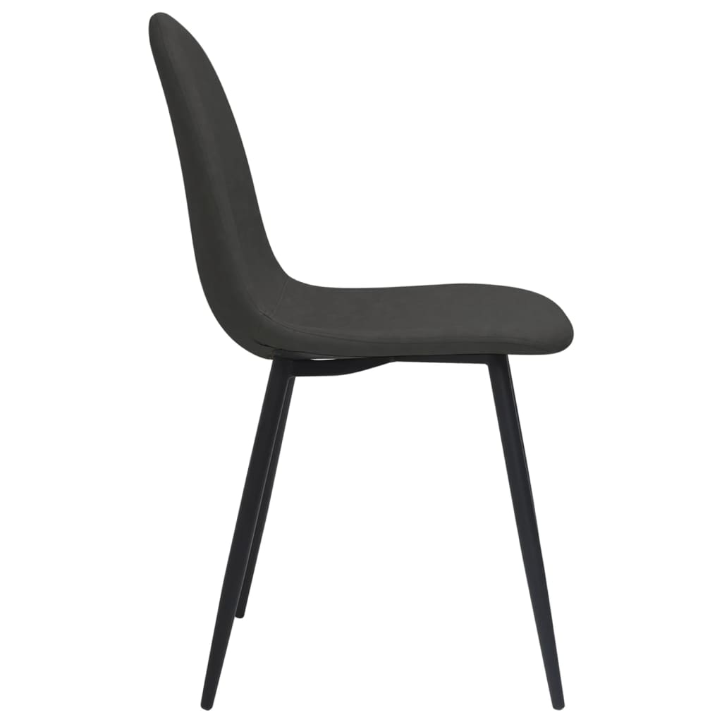 Трапезни столове, 2 бр, 45x54,5x87 см, черни, изкуствена кожа