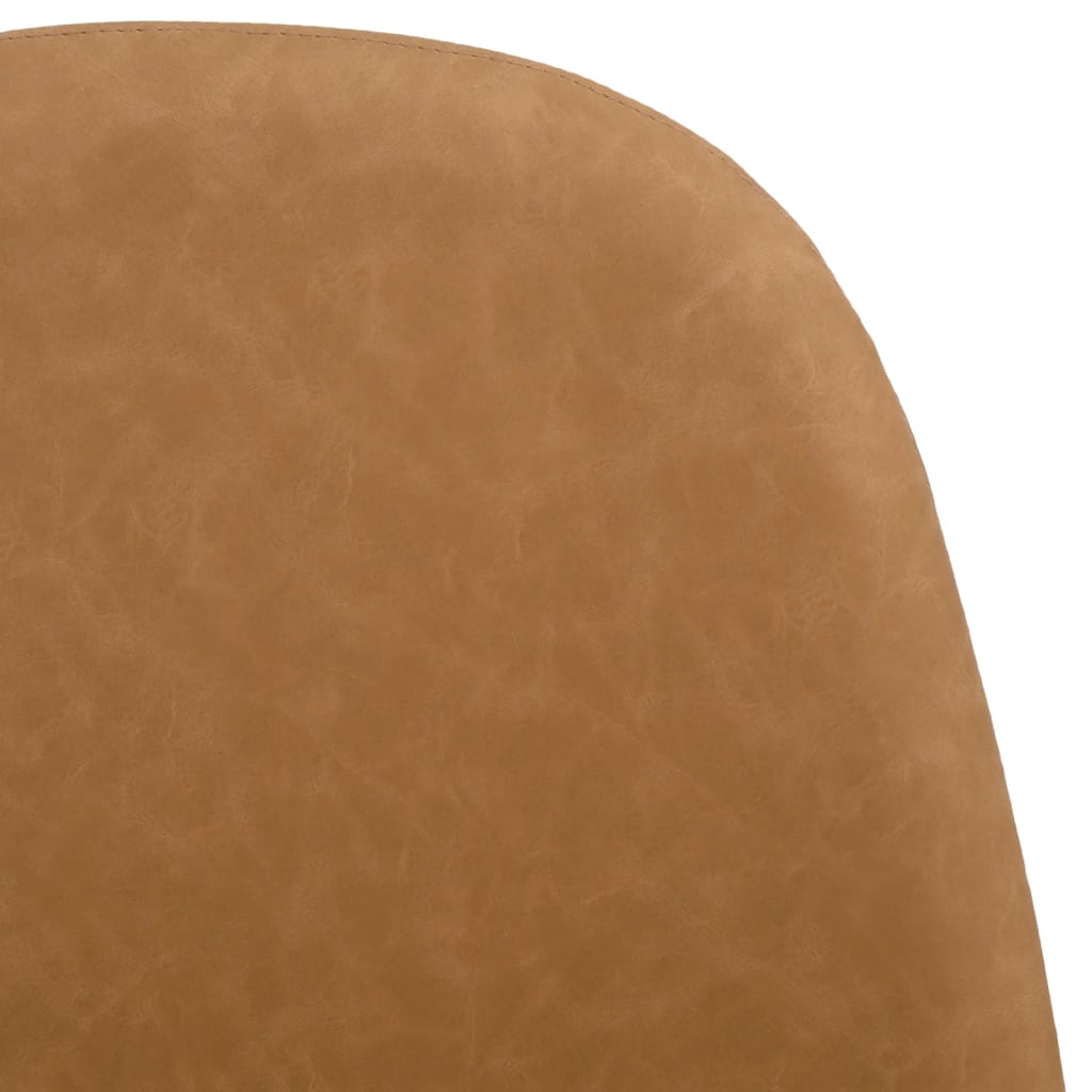 Трапезни столове 4 бр 45x54,5x87см светлокафяви изкуствена кожа