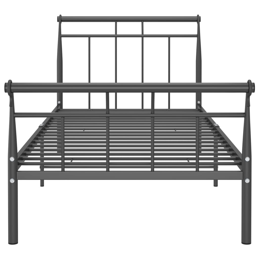 Рамка за легло, черна, метал, 90x200 см 