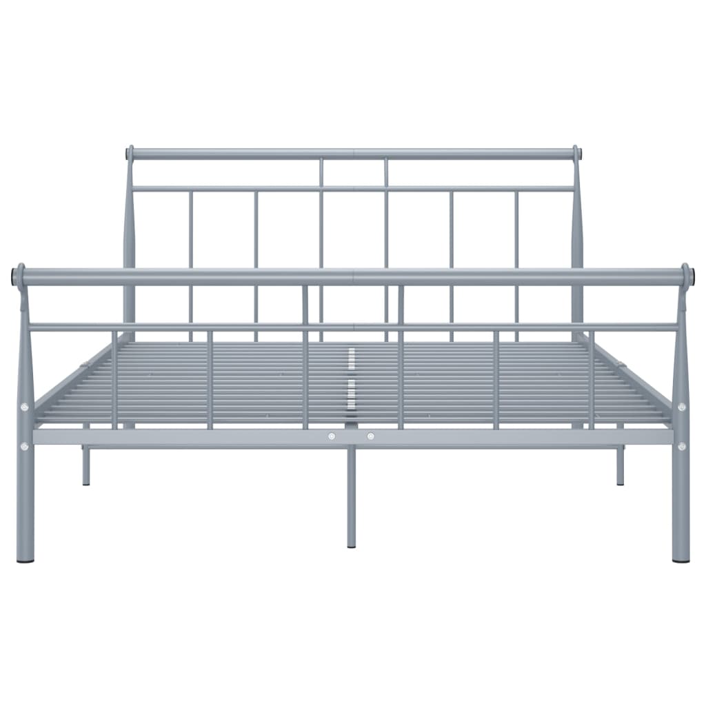 Рамка за легло, сива, метал, 140x200 cм