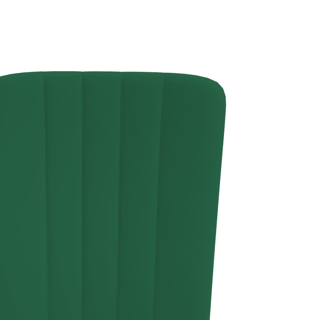 Трапезни столове, 4 бр, тъмнозелени, кадифе