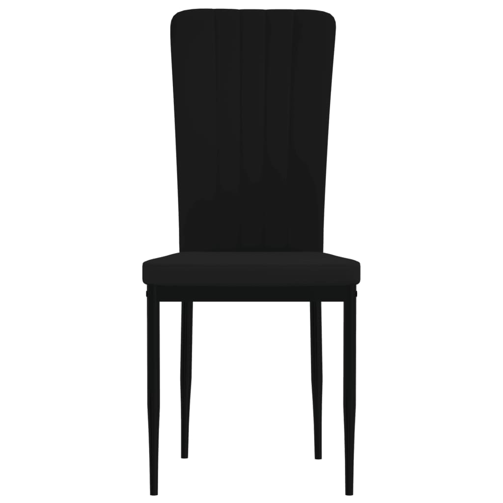 Трапезни столове, 4 бр, черни, кадифе