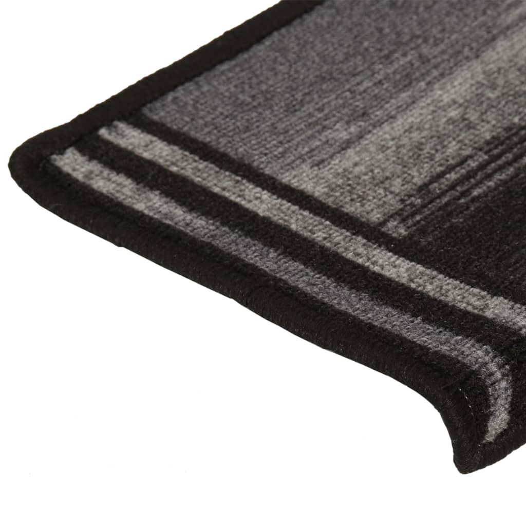 Самозалепващи стелки за стъпала, 15 бр, 65x21x4см, черно и сиво