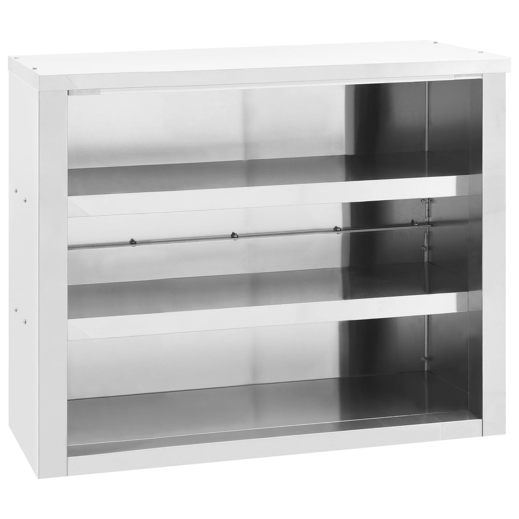Кухненски стенен шкаф, 90x40x75 см, неръждаема стомана