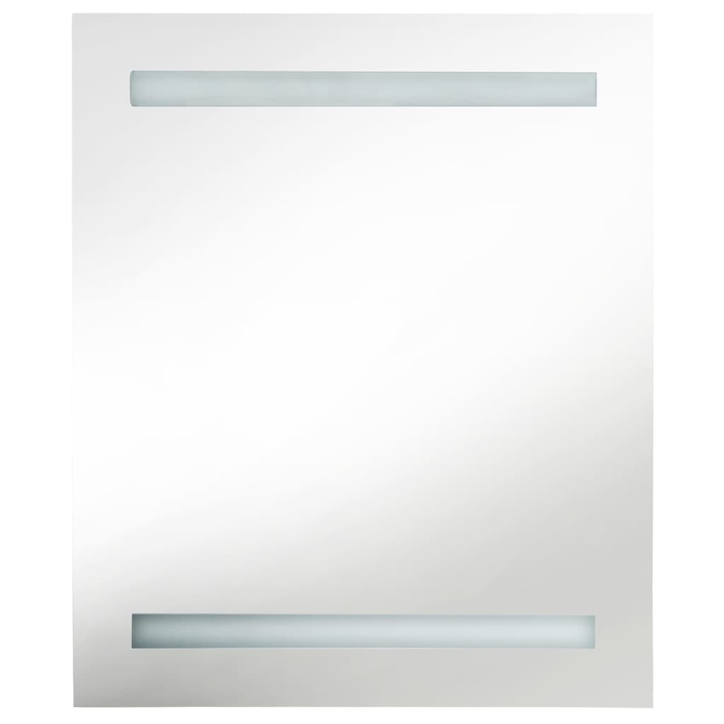 LED шкаф с огледало за баня, черен, 50x14x60 см