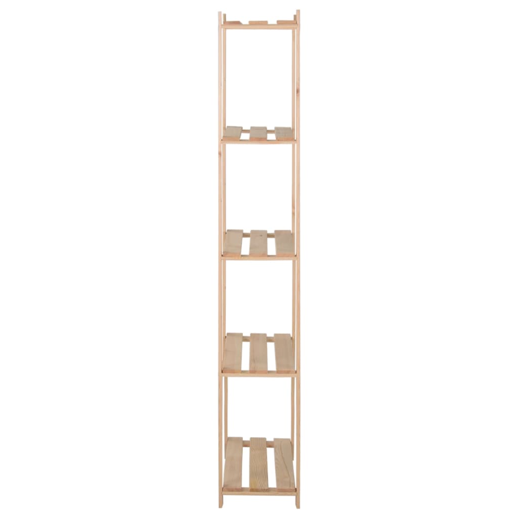 5-етажен стелаж, 80x28,5x170 см, бор масив
