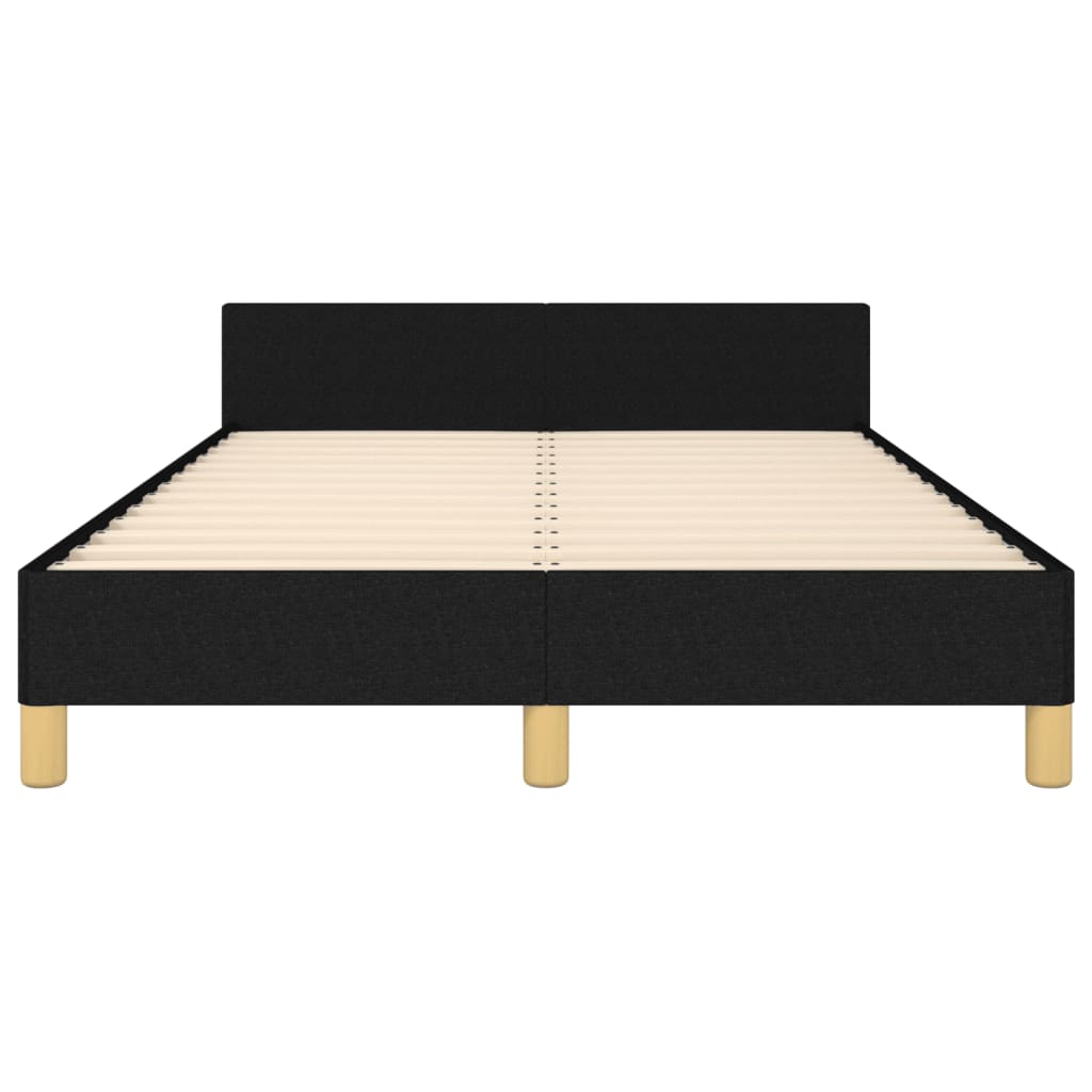 Рамка за легло с табла, черна, 120x190 см, текстил