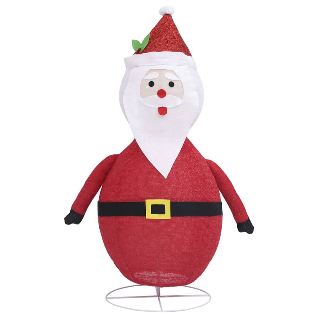 Декоративна фигура на Дядо Коледа с LED, лукс, плат, 90 см