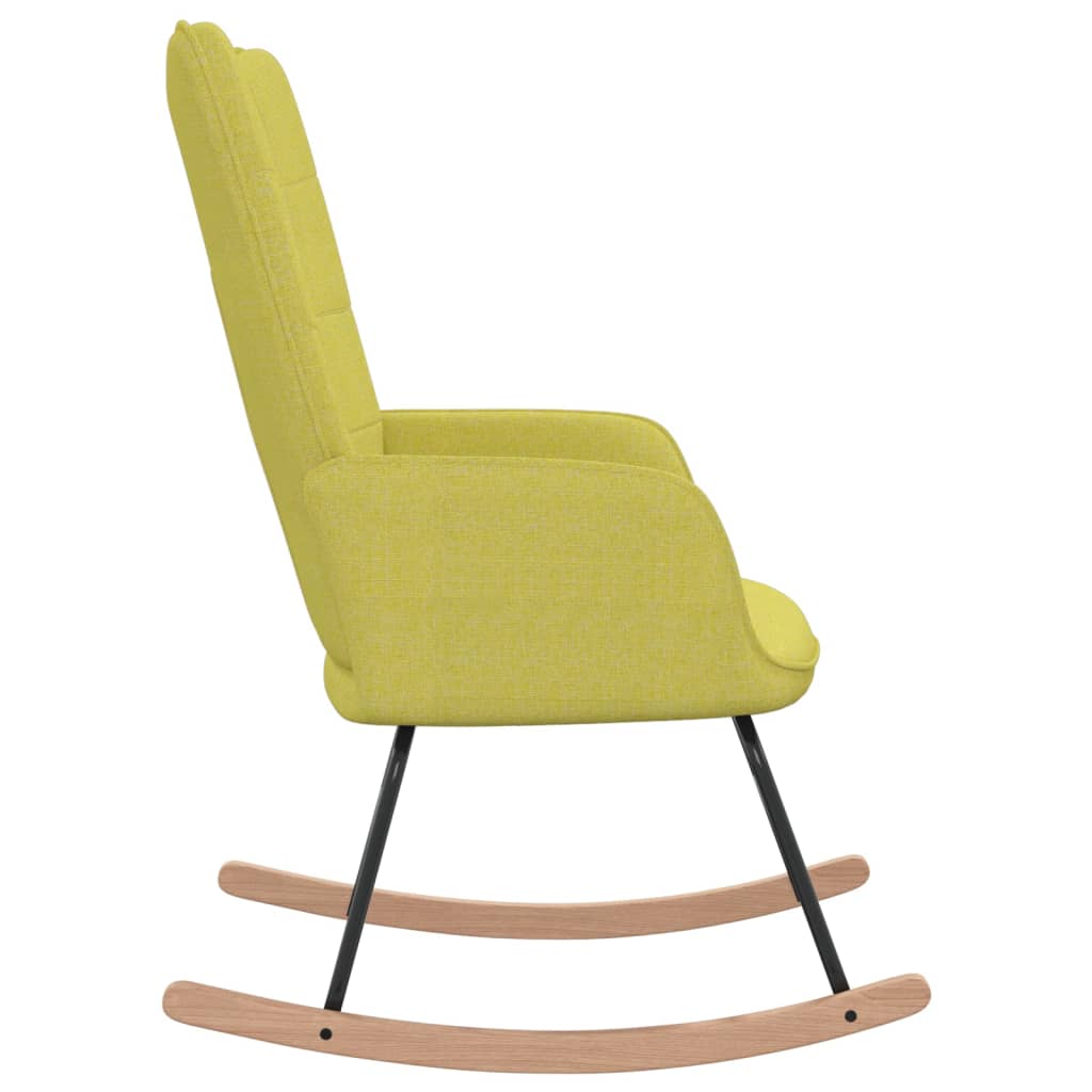 Люлеещ се стол, зелен, текстил