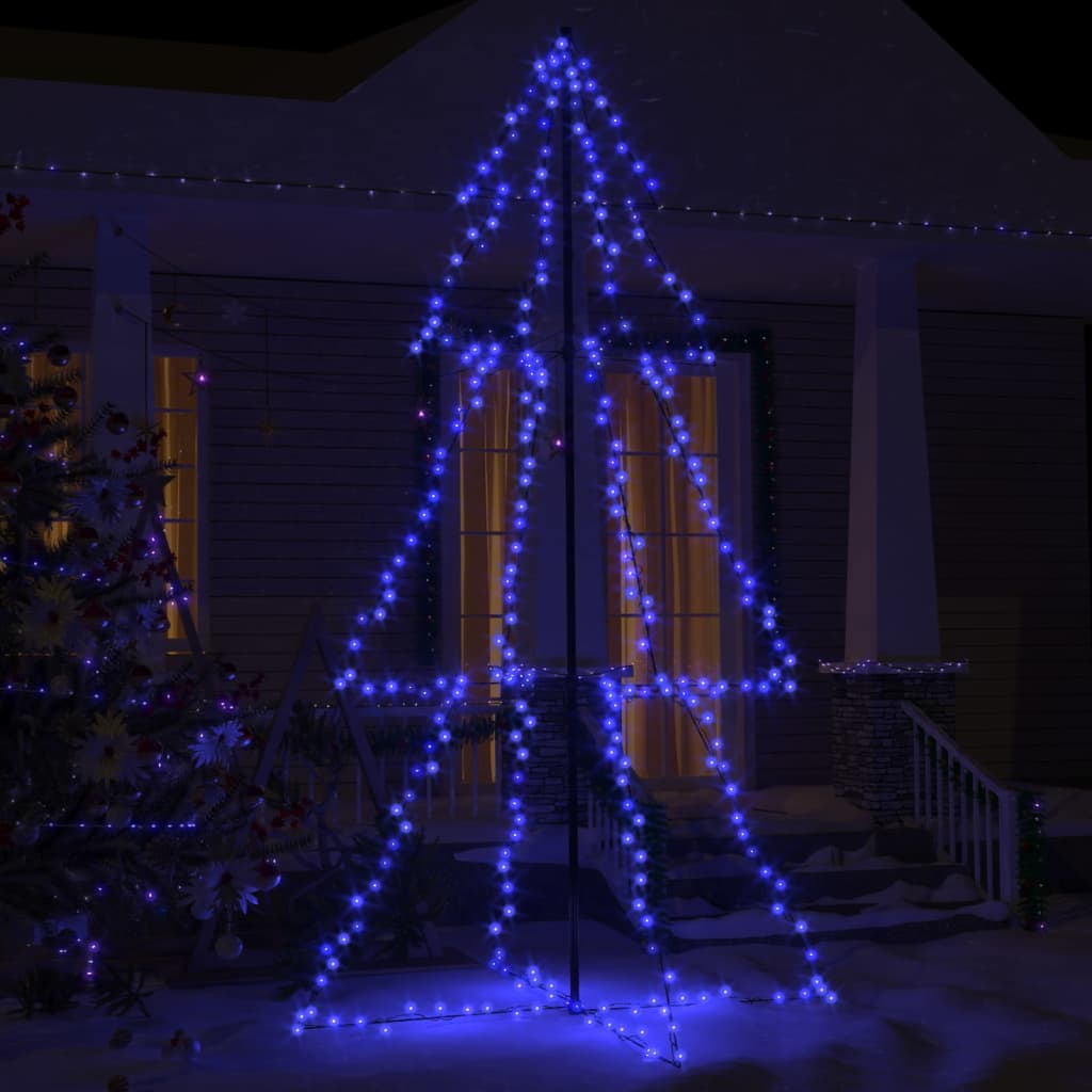 Коледна елха конус, 300 LED, закрито и открито, 120x220 см