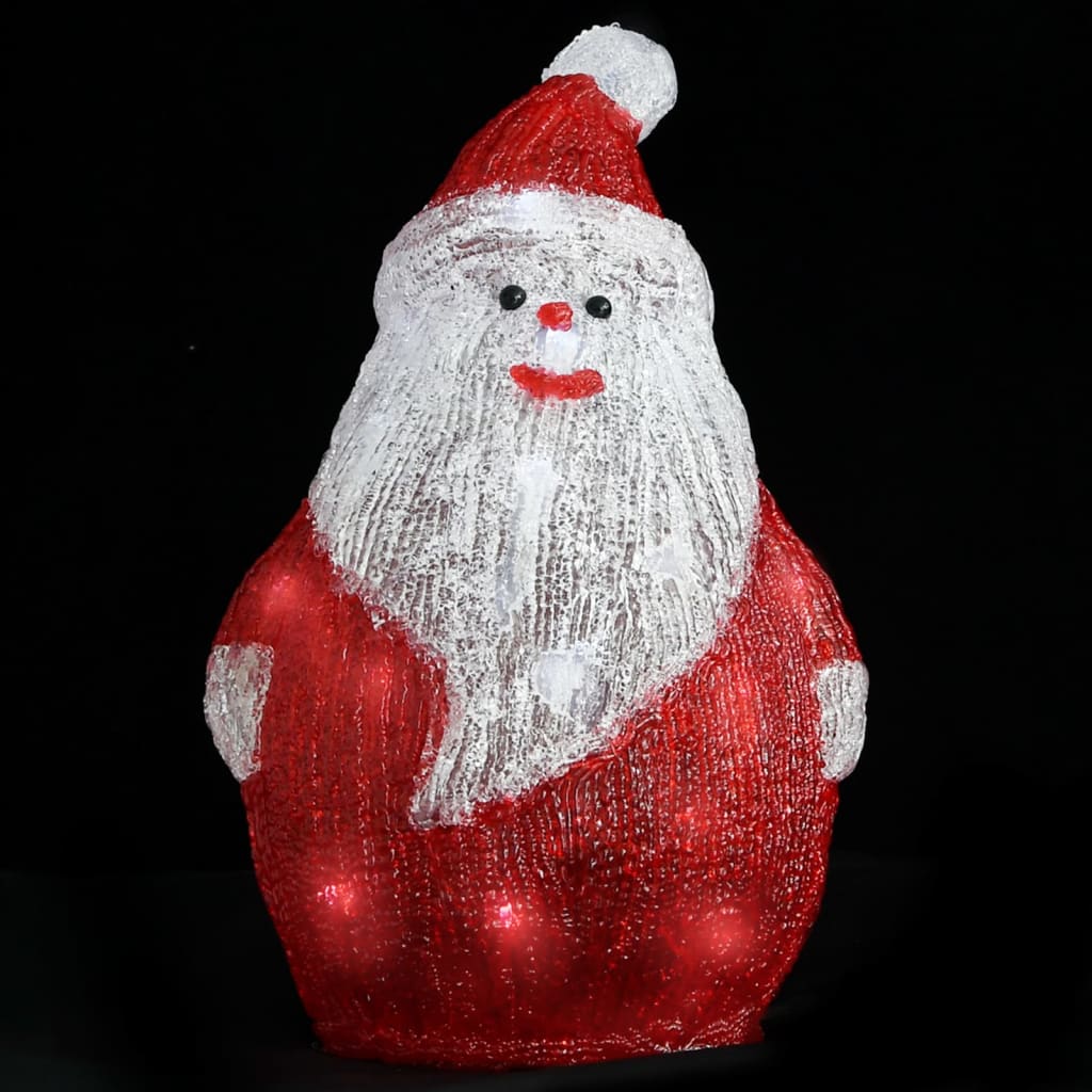 LED Дядо Коледа акрилна фигура, за закрито и открито, 28 см