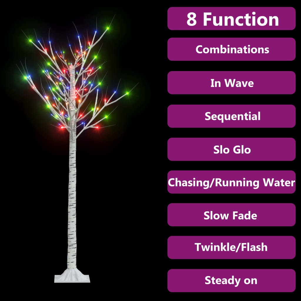 Коледно дърво 140 LED 1,5 м цветно върба за закрито/открито