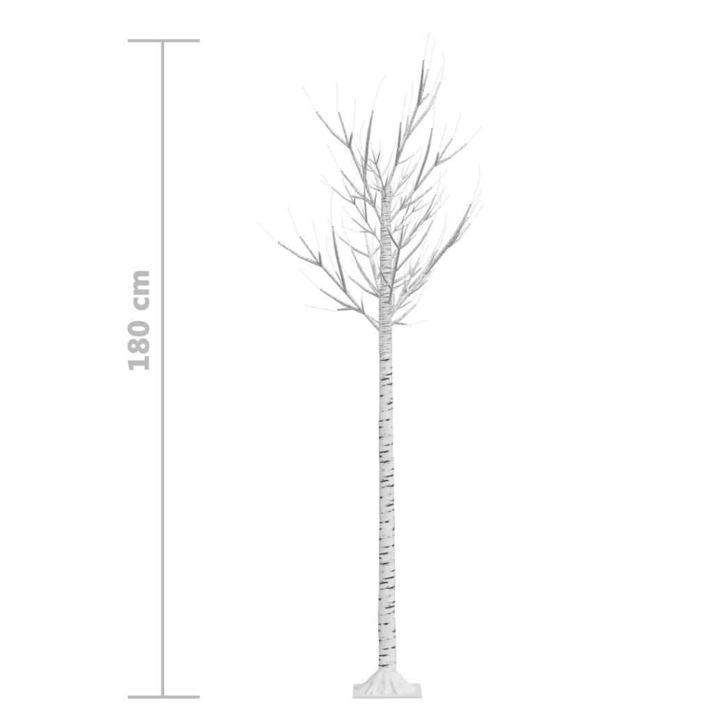 Коледно дърво 180 LED 1,8 м цветно върба за закрито/открито