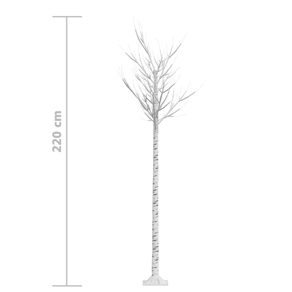 Коледно дърво 200 LED 2,2 м синьо върба за закрито/открито