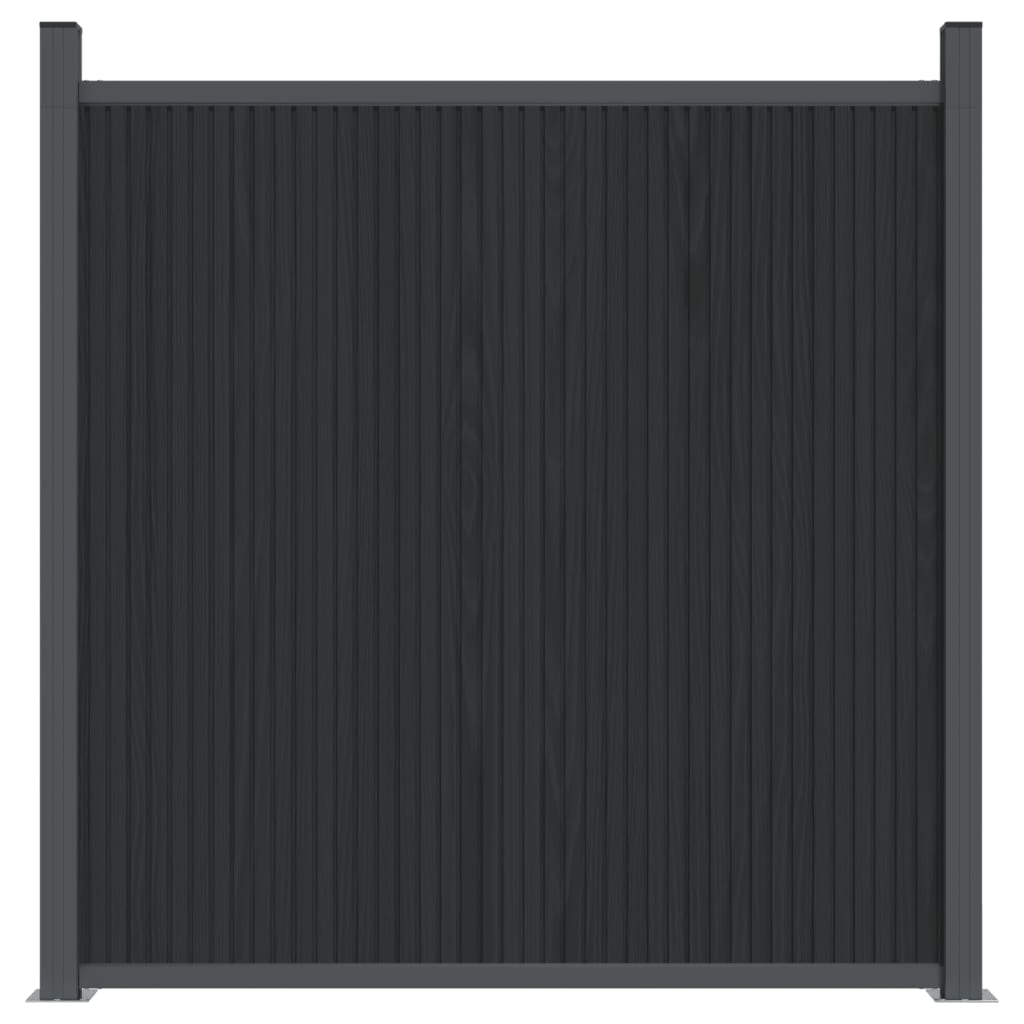 Ограден панел, сив, 1045x186 см, WPC