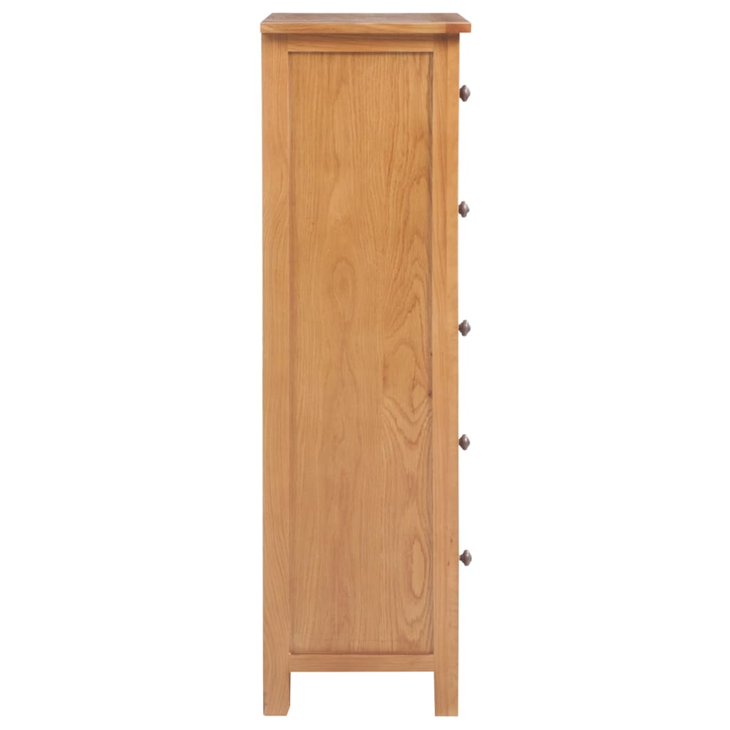 Висок шкаф с чекмеджета, 45x32x110 см, дъбов масив