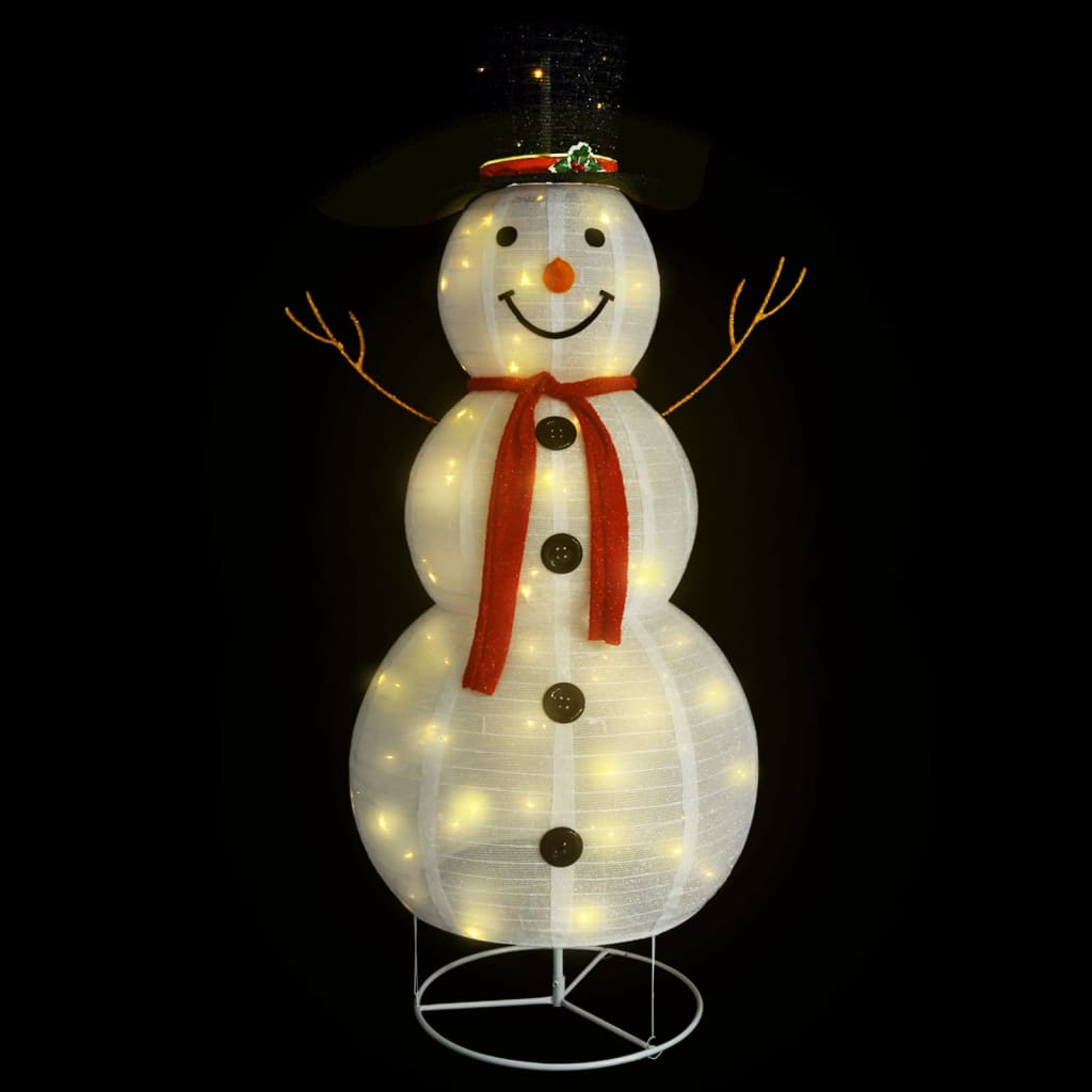 Декоративна фигура на снежен човек LED лукс плат 180 см
