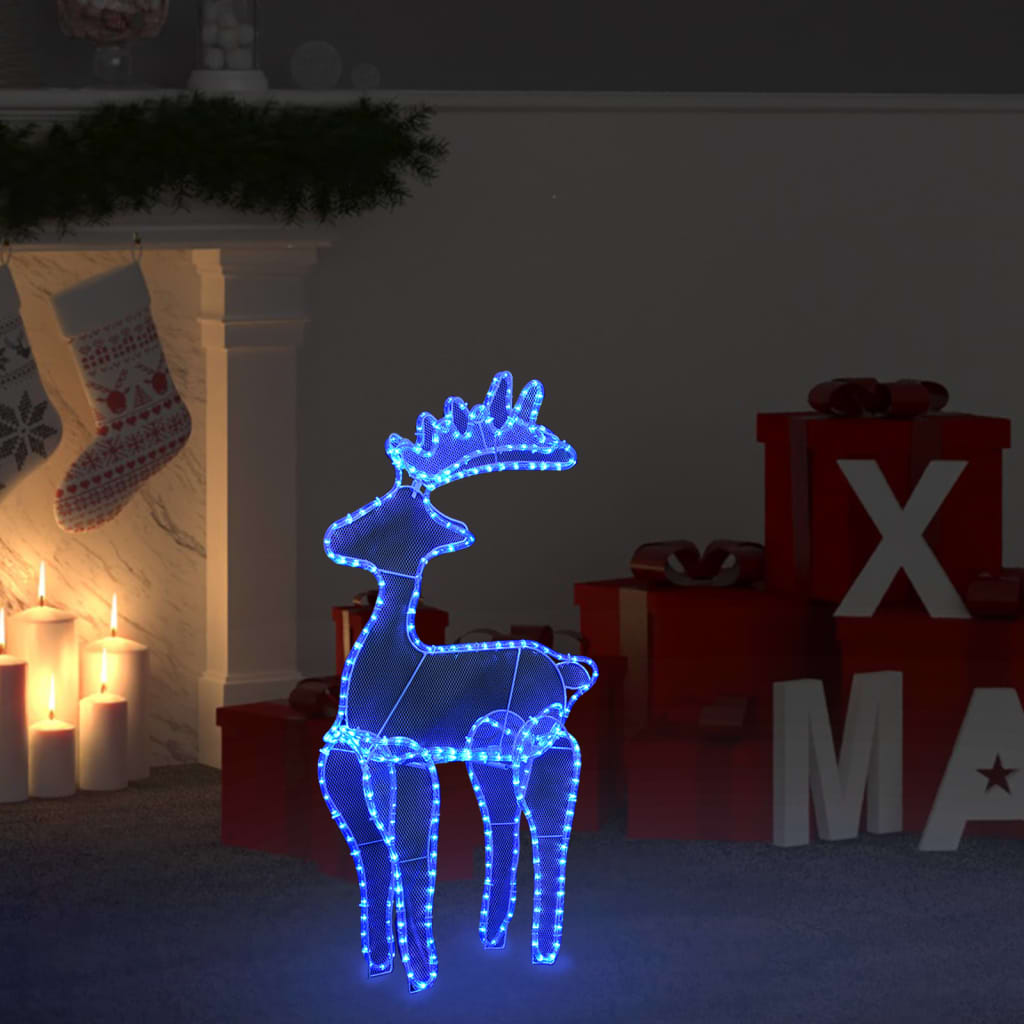 Коледна украса северен елен с мрежа 306 LED 60x24x89 см
