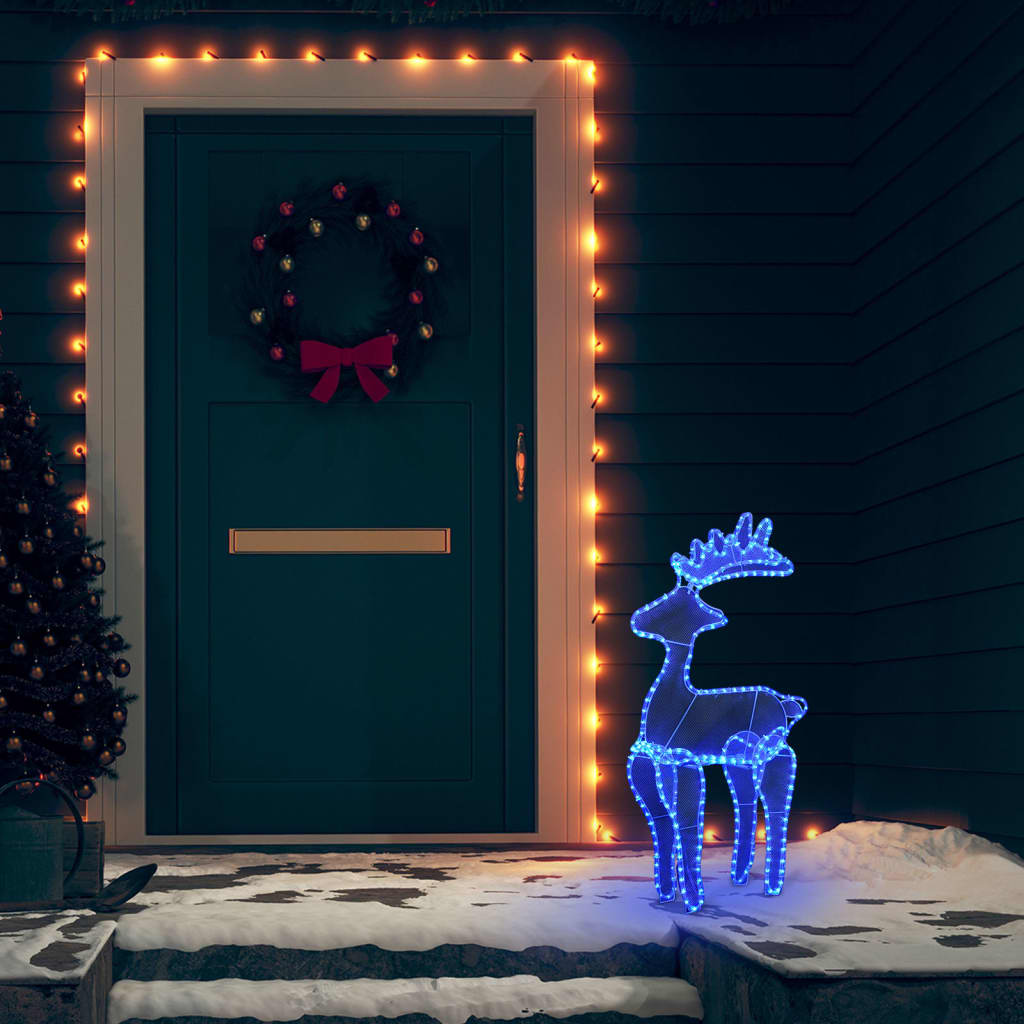 Коледна украса северен елен с мрежа 306 LED 60x24x89 см